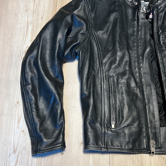 Fieldsheer Black Leather Motto Jacket - Picture 3 of 15